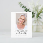 Forever in unserem Herzen Foto Beileid Vielen Dank (Stehend Vorderseite)