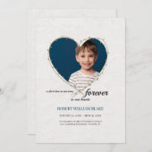 Forever in unserem Herzen Foto Feier des Lebens  Einladung (Vorne/Hinten)