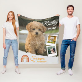 Forever in unserem Herzen Personalisiert Hunde-Ged Fleecedecke