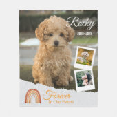 Forever in unserem Herzen Personalisiert Hunde-Ged Fleecedecke (Vorderseite)
