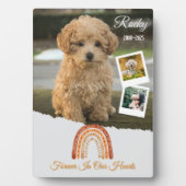 Forever in unserem Herzen Personalisiert Hunde-Ged Fotoplatte (Vorderseite)