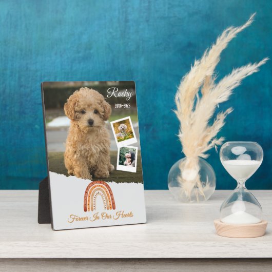 Forever in unserem Herzen Personalisiert Hunde-Ged Fotoplatte (Seite)