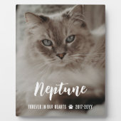 Forever in unserem Herznamen in Script Cat Memoria Fotoplatte (Vorderseite)