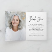 Forever in unseren Herzen Foto Beileid gefaltet Dankeskarte (Innenseite)