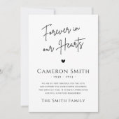 Forever in unseren Herzen Foto Beileid vielen Dank Dankeskarte (Vorderseite)