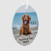 Forever in unseren Herzen - Hund 2 Foto Pet Memori Ornament (Vorderseite)