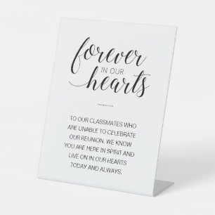 Forever in unserer Hearts Memorial Class Wiederseh Sockelschild