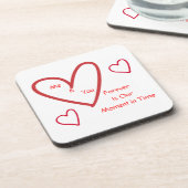 Forever ist Unser Moment in der Zeit mit dem Herze Getränkeuntersetzer (Linke Seite)