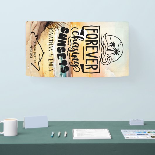 Forever Jagd Sonnenuntergänge Paare Kreuzfahrt Banner (Messe)