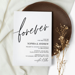 Forever Liebe Minimalistische Hochzeit Einladung