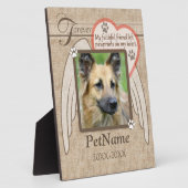Forever Love Angel Wings Pet Beileid Custom Fotoplatte (Seite)