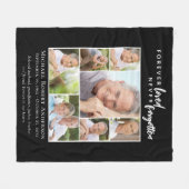 Forever Love Beerdigung Memorial Foto Fleecedecke (Vorderseite (Horizontal))