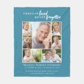 Forever Love Beerdigung Memorial Foto Fleecedecke (Vorderseite)