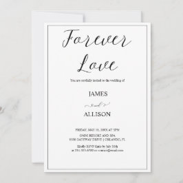 Forever Love Cheers Elegante Minimalistisch Simple Einladung