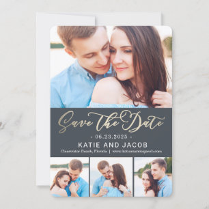 Forever Love Collage Wedding Save the Date Card Feiertagskarte