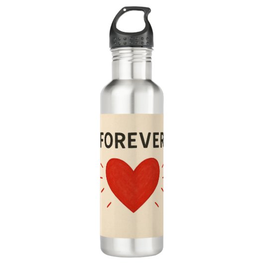 Forever Love Cup Edelstahlflasche (Vorderseite)