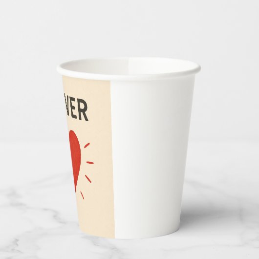 Forever Love Cup Pappbecher (Links)