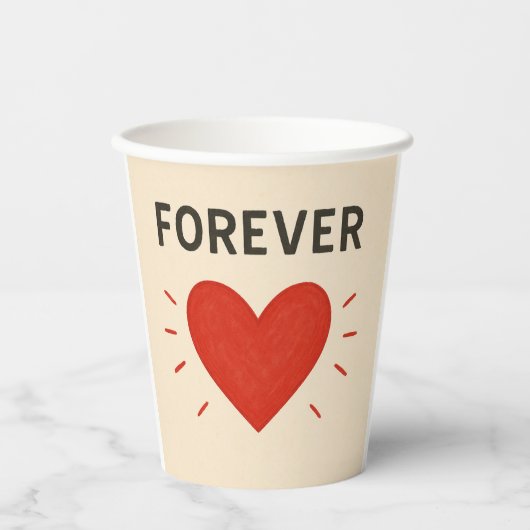 Forever Love Cup Pappbecher