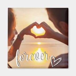 Forever Love Custom Paares Foto Magnet