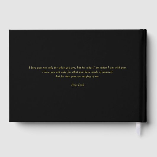 Forever Love Editable Color Foil Gästebuch (Rückseite)