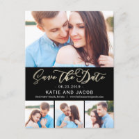 Forever Love EDITABLE COLOR Save The Date Postkart