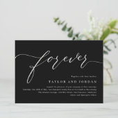 Forever Love EDITABLE FARBE Hochzeit Einladung (Stehend Vorderseite)