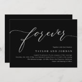 Forever Love EDITABLE FARBE Hochzeit Einladung (Vorne/Hinten)