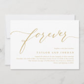 Forever Love EDITABLE FARBE Hochzeit Einladung (Vorderseite)