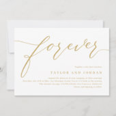 Forever Love EDITABLE FARBE Hochzeit Einladung (Vorderseite)