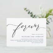 Forever Love EDITABLE FARBE Hochzeit Einladung (Stehend Vorderseite)