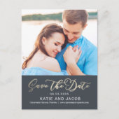 Forever Love EDITABLE FARBE Save the Date Postkarte (Vorderseite)