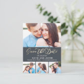 Forever Love EDITABLE FARBE Save the Date Postkarte (Stehend Vorderseite)