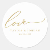 Forever Love Editable Farbe Wedding Sticker (Vorderseite)