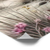 Forever Love Elephants Wildlife Art Poster (Ecke)