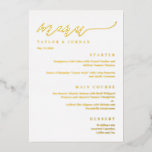 Forever Love FOIL Modern Wedding Menu Card Folieneinladung<br><div class="desc">Fügen Sie Ihrem besonderen Tag eine Touch schimmernder Eleganz hinzu mit echten Folienkarten. Besuchen Sie unsere Website unter www.berryberrysweet.com für stilvolle Schreibwaren-Designs und personalisierte Geschenke.</div>