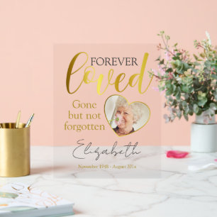 Forever Love Foto Memorial Keepake Acrylschild