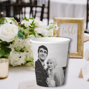 Forever Love Foto Wedding Brunch Pappbecher