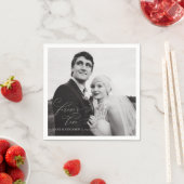 Forever Love Foto Wedding Brunch Serviette (Beispiel)