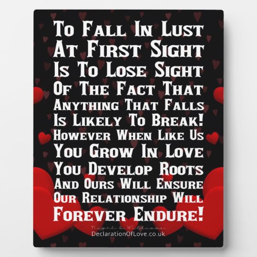 Forever Love Fotoplatte (Vorderseite)