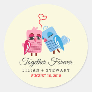 Forever Love Gastgeschenk Hochzeit Aufkleber