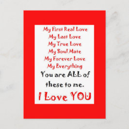 Forever Love Gedicht Postkarte