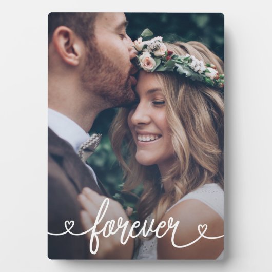 Forever Love Hearts Valentines Personalisiertes Fo Fotoplatte (Vorderseite)