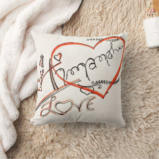 "Forever Love" Kalligrafie-Kunstwerk Kissen