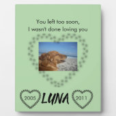 Forever Love Lymphoma Awareness Tribute Fotoplatte (Vorderseite)