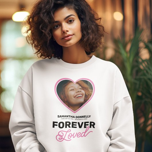 Forever Love Memorial Beerdigung Foto Sweatshirt