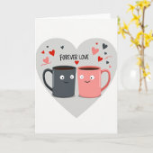 Forever Love Mugs Card Karte (Gelbe Blume)