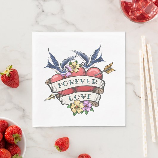 Forever Love Napkins Serviette