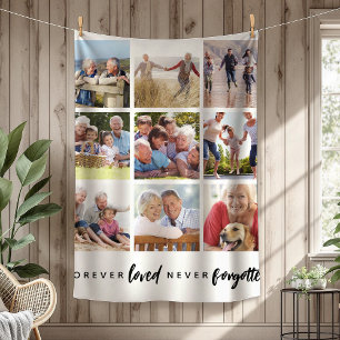 Forever Love Nie vergessen 9 Foto Memorial Fleecedecke