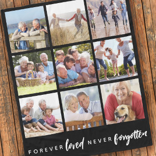 Forever Love Nie vergessen 9 Foto Memorial Fleecedecke