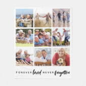 Forever Love Nie vergessen 9 Foto Memorial Fleecedecke (Vorderseite)